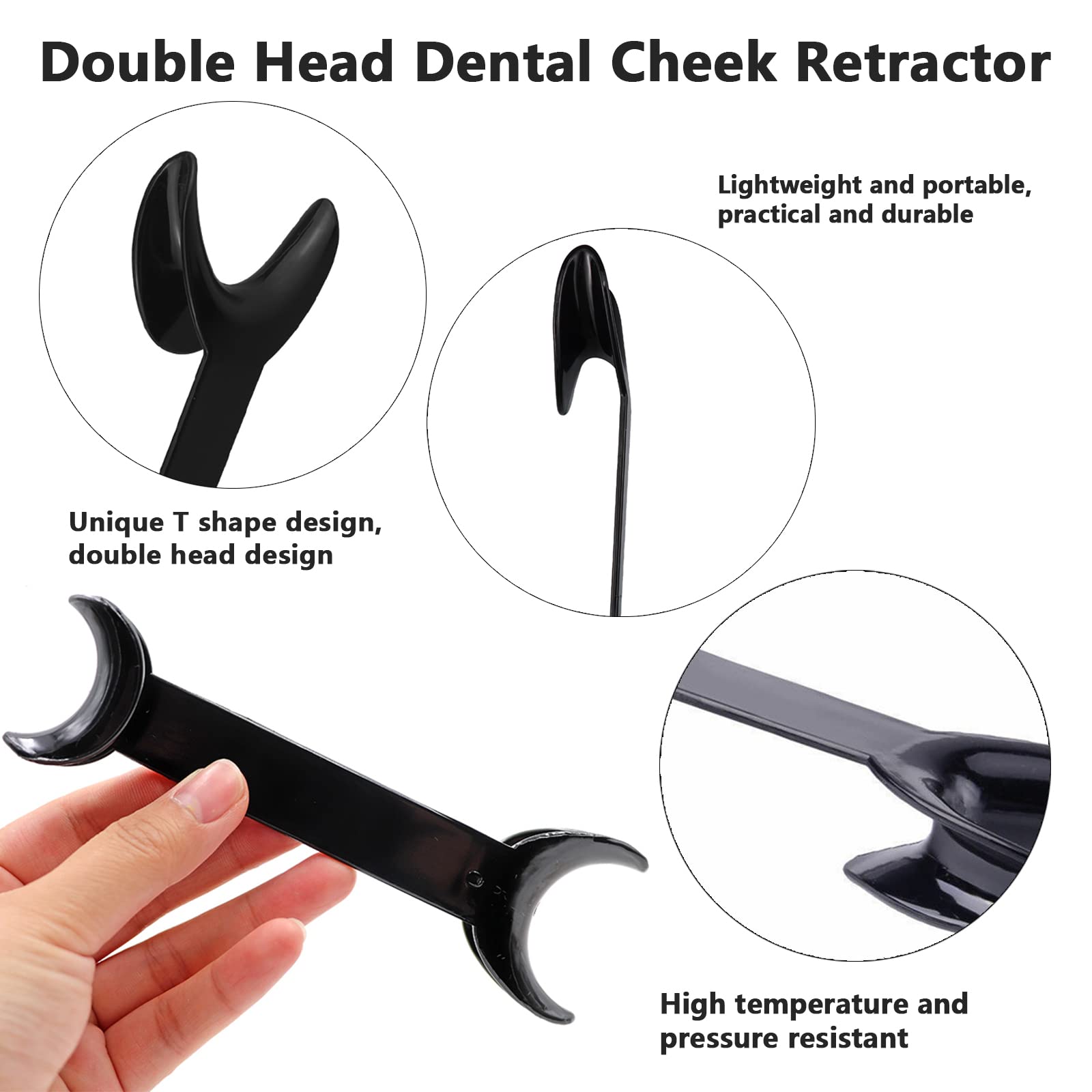 Amazon.co.jp: 8パック ブラック T型 チークリトラクター Lサイズ4個 +